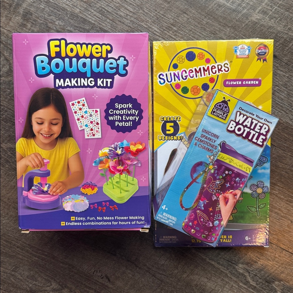 Lot of NEW Girls activity kits (3)